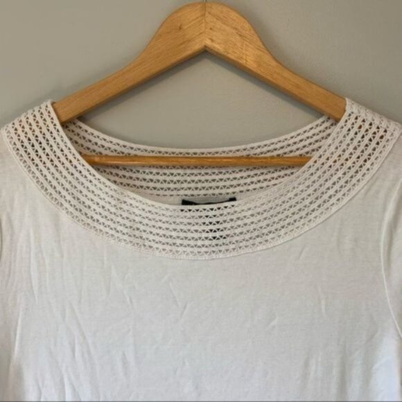 Ralph Lauren white cotton blouse boat neckline XL Size - Picture 6 of 9